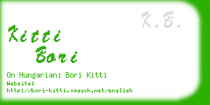 kitti bori business card